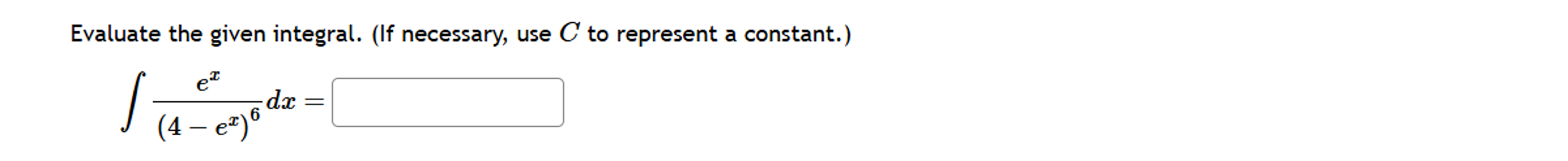 C to represent a constant. \ int ( e ^ ( x ) ) /