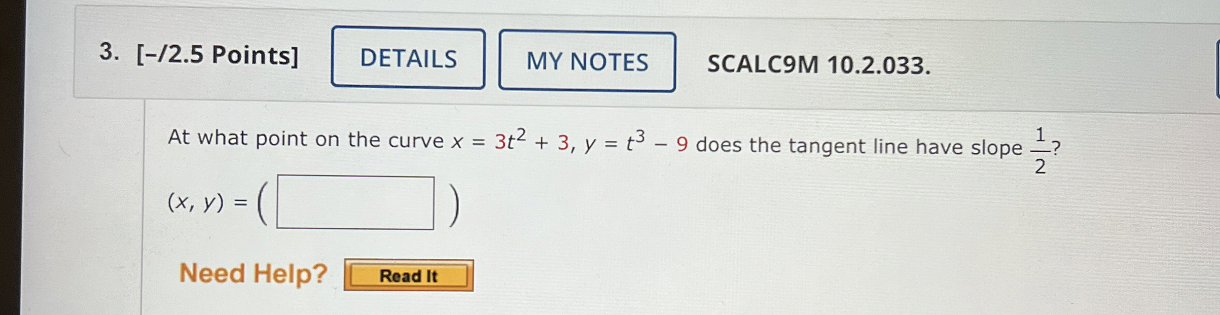 [ - / 2 . 5 Points ] SCALC 9 M 1 0 . 2 . 0 3 3 .
