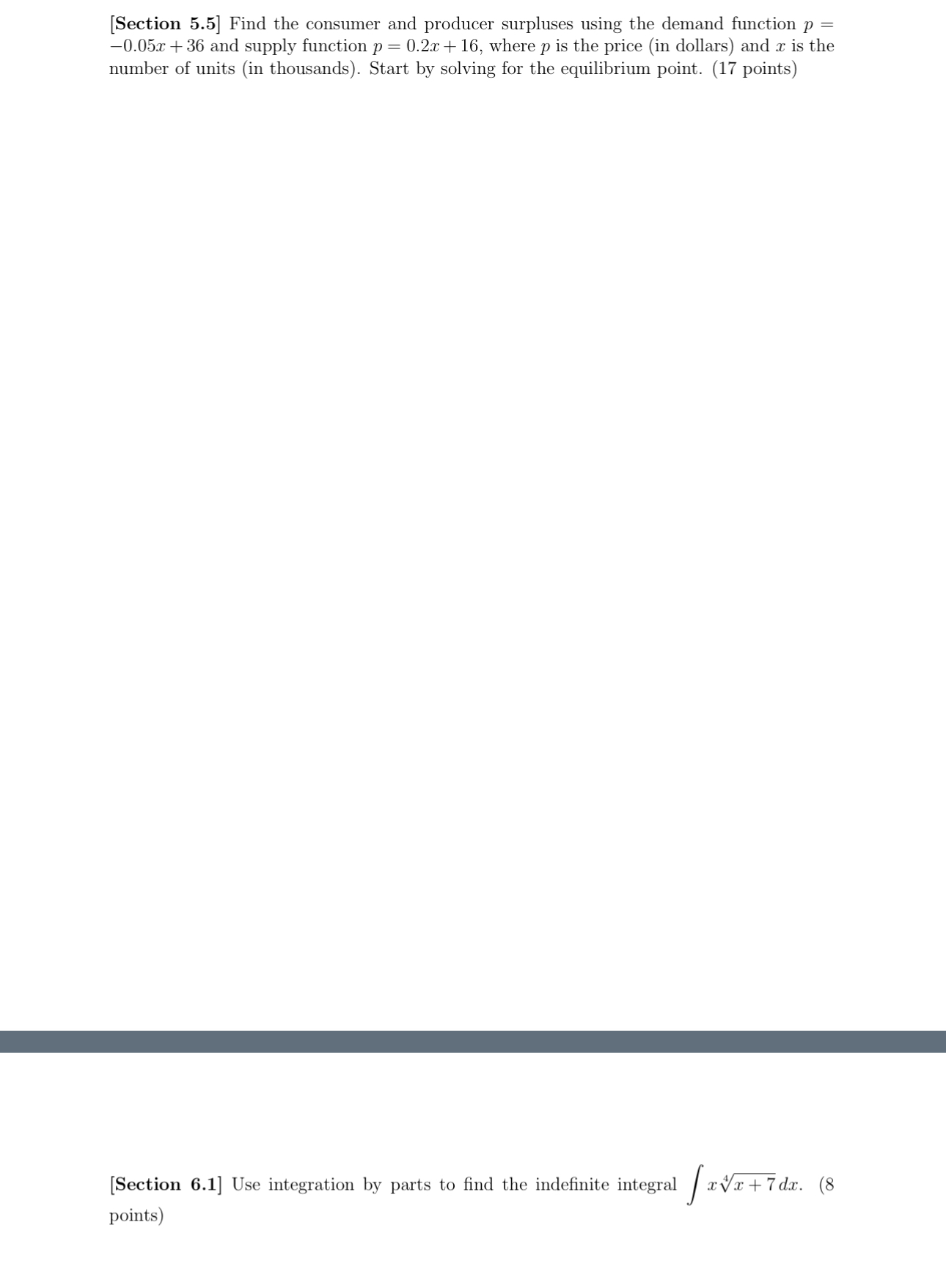 [ Section 5 . 5 ] Find the consumer and producer