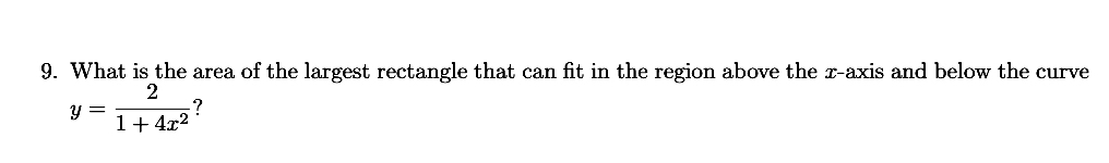What is the area of the largest rectangle that