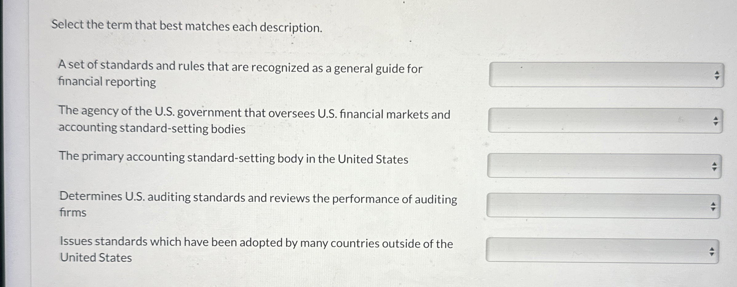 Select the term that best matches each