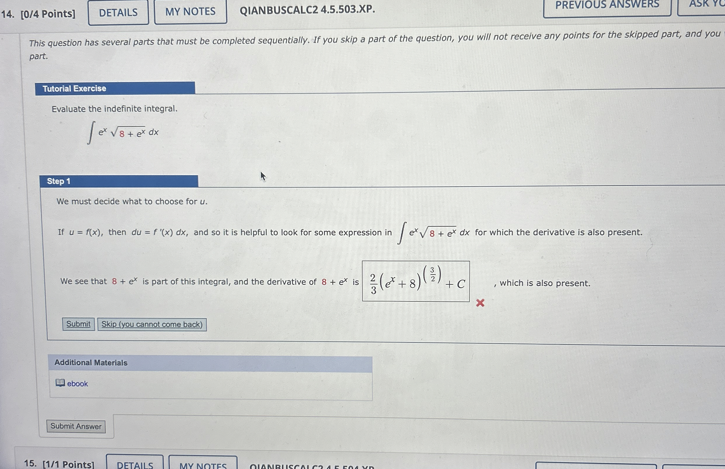 [ 0 / 4 Points ] QIANBUSCALC 2 4 . 5 . 5 0 3 . XP