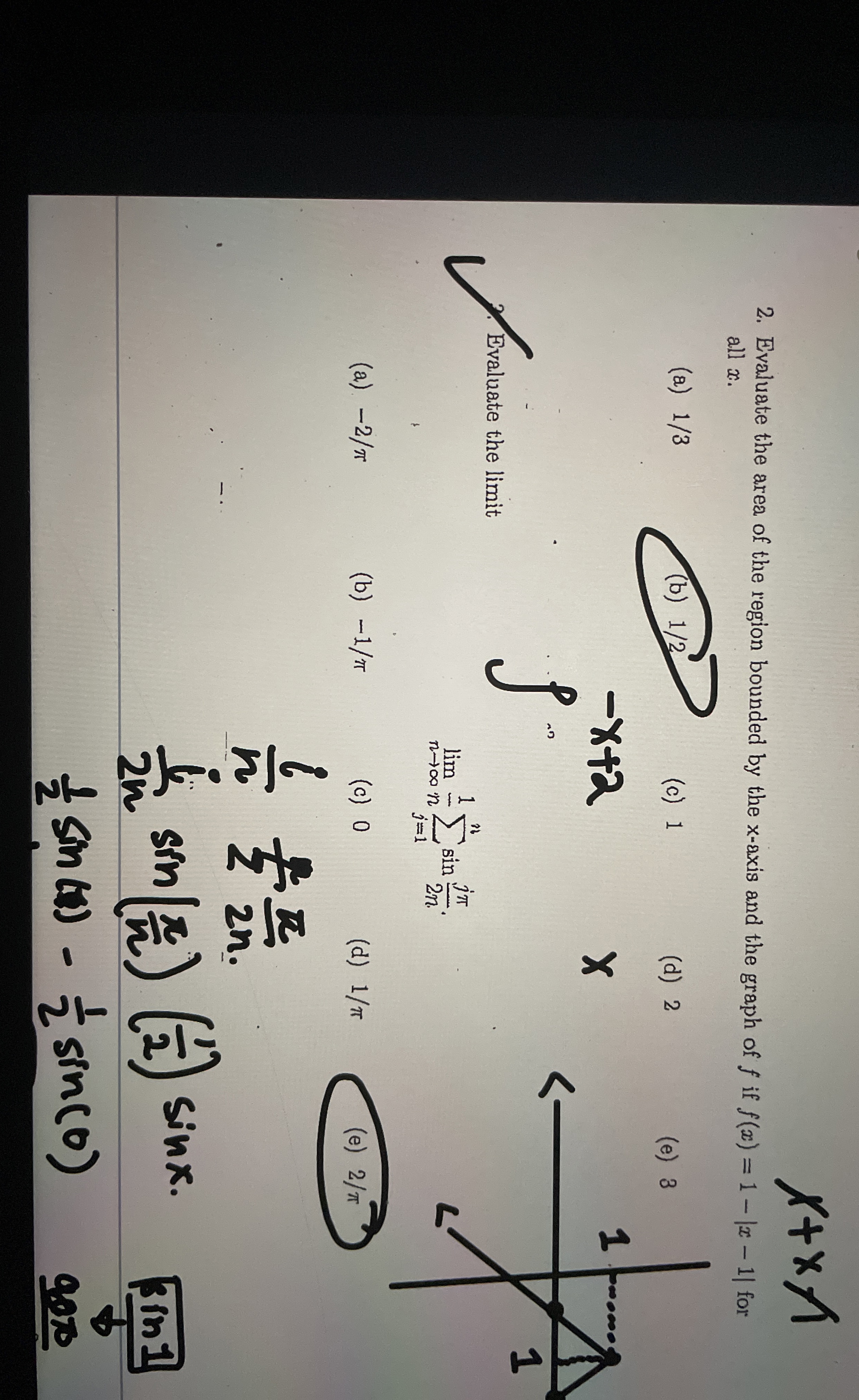 x + x - 1 2 . Evaluate the area of the region