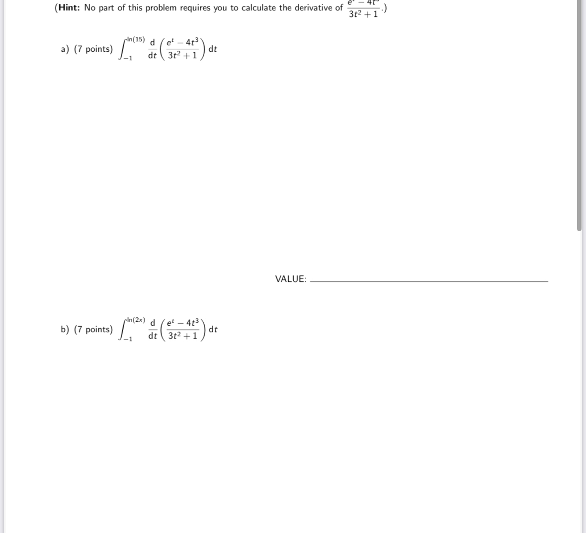 ( Hint: No part of this problem requires you to