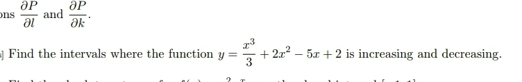 Find the intervals where the function y = x 3 3 +
