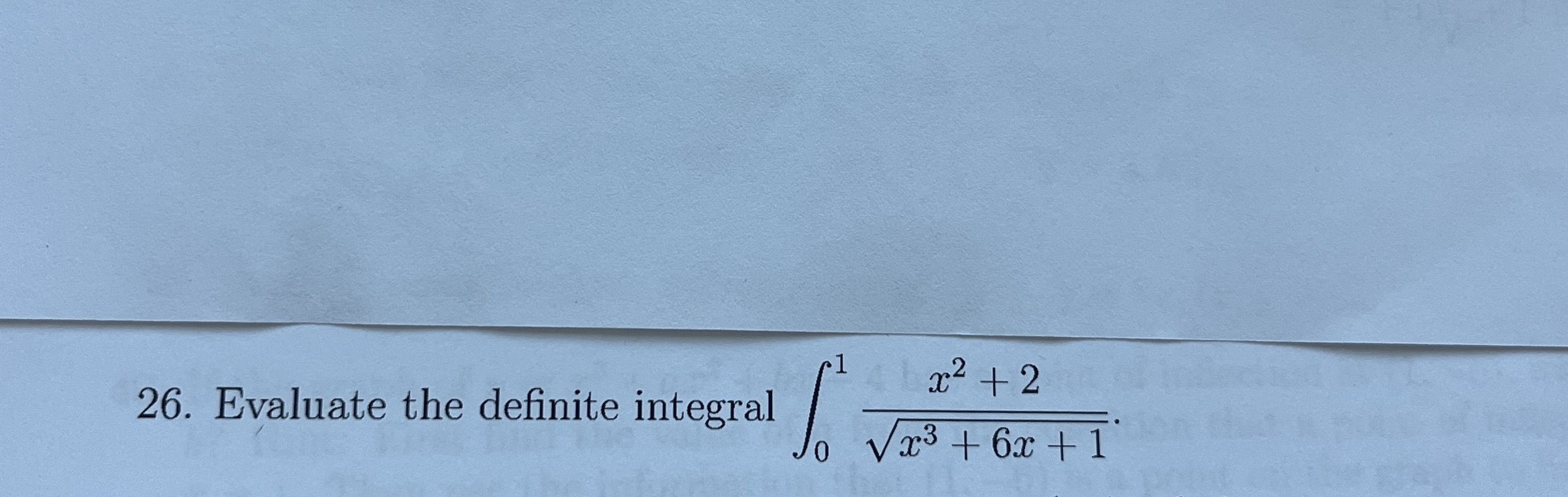 Evaluate the definite integral 0 1 x 2 + 2 x 3 +