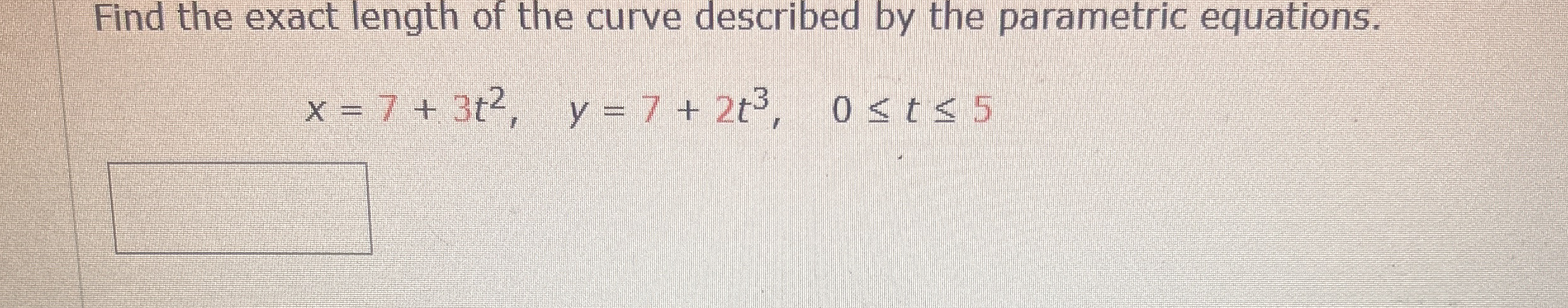 Find the exact length of the curve described by