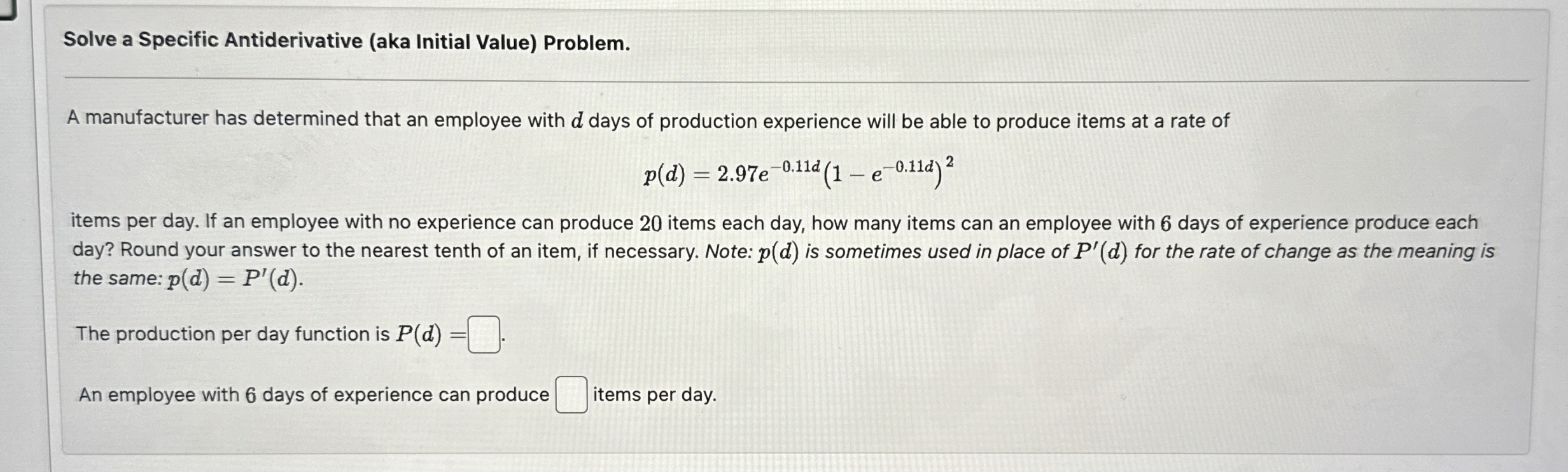 Solve a Specific Antiderivative ( aka Initial