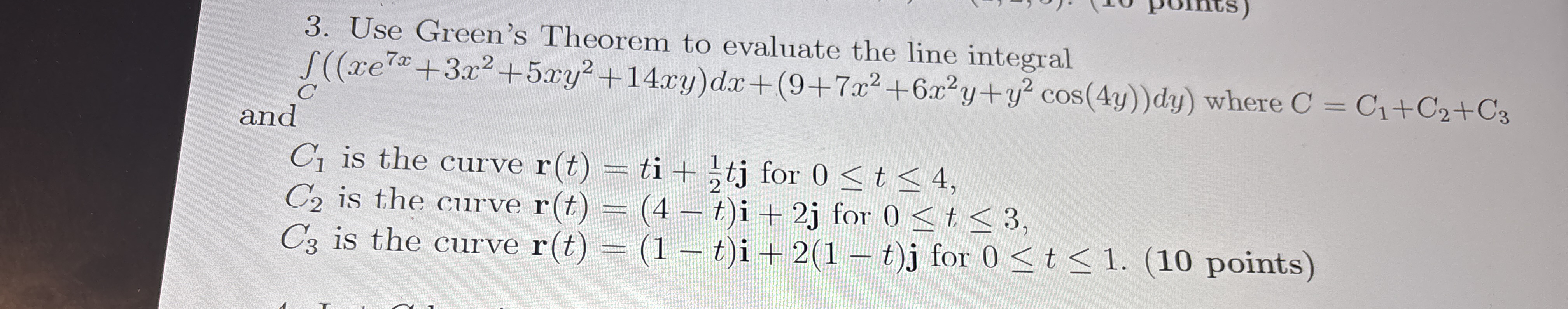 Use Green's Theorem to evaluate the line integral