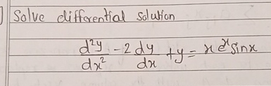 Solve differential solution d 2 y d x 2 - 2 d y d