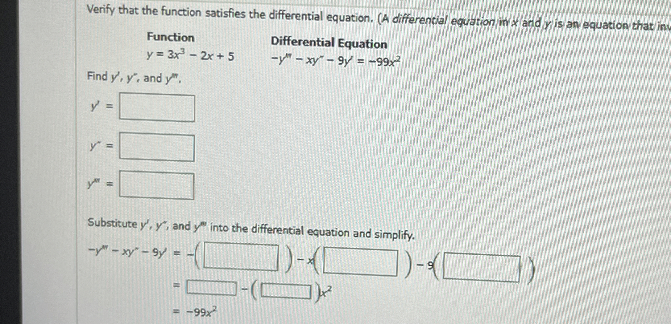 Verify that the function satisfies the