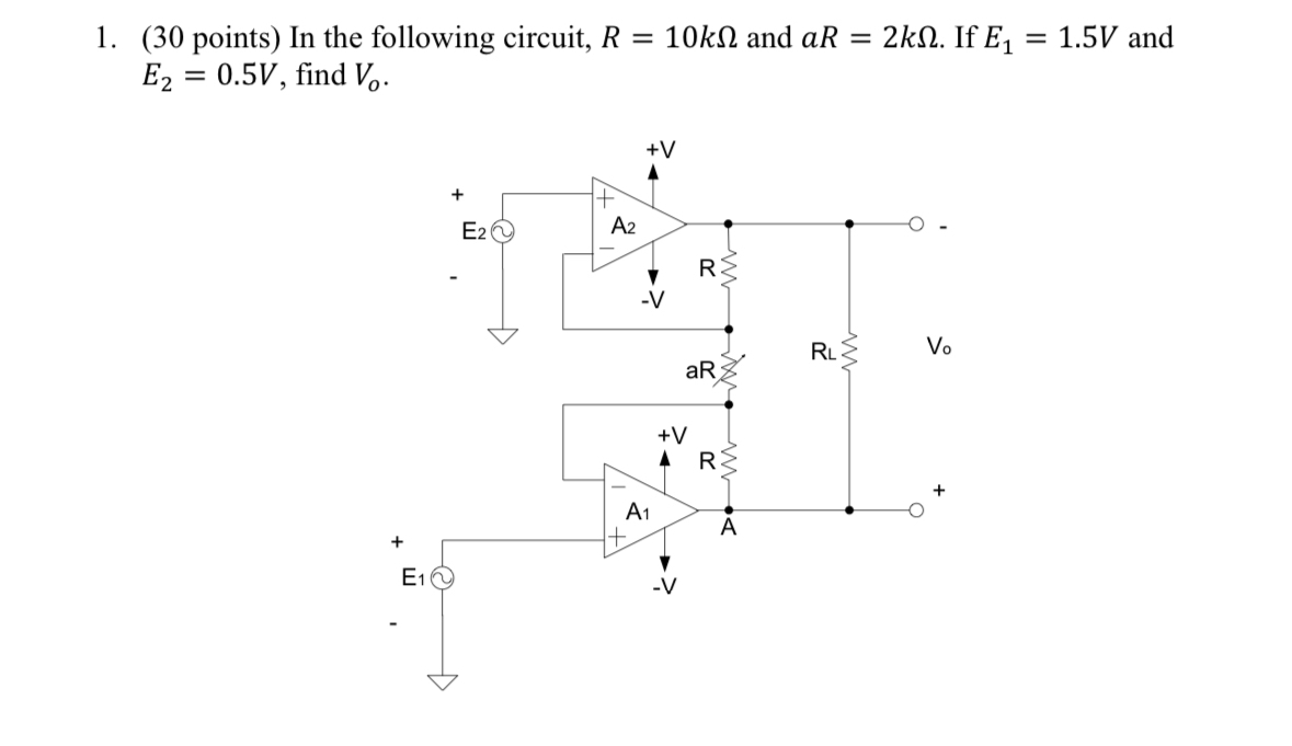 ( 3 0 points ) In the following circuit, R = 1 0