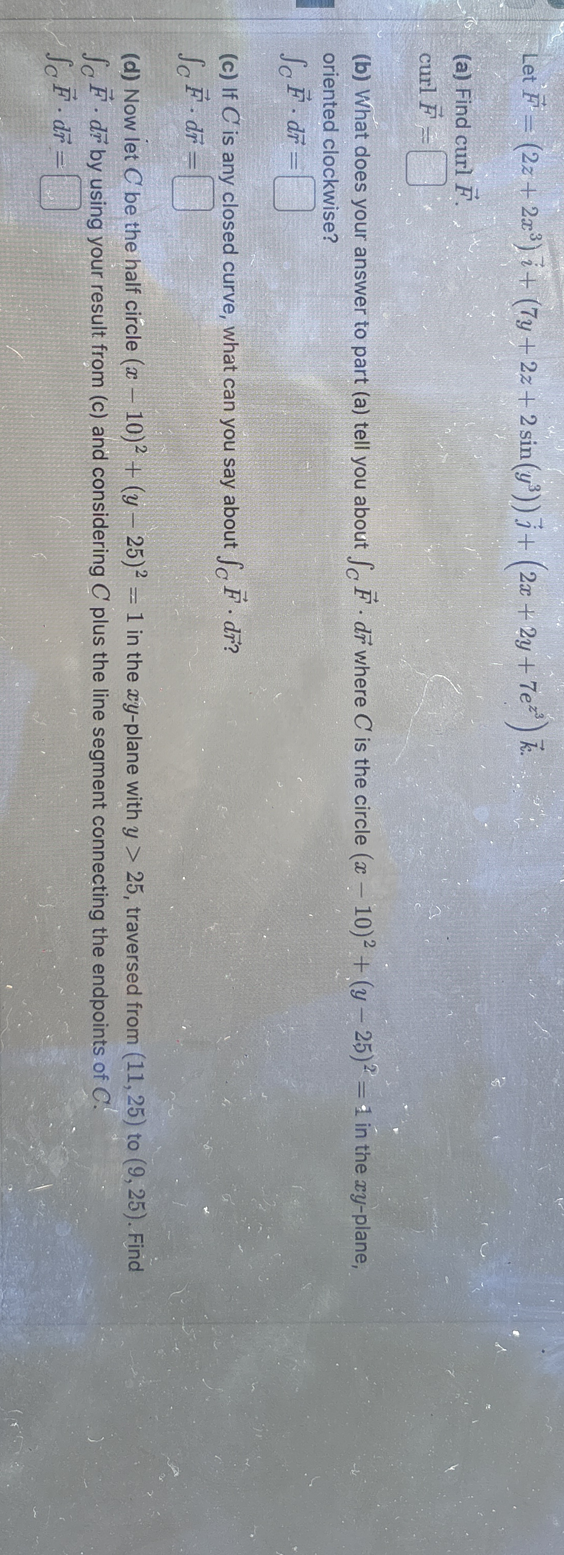 Let vec ( F ) = ( 2 z + 2 x 3 ) v e c ( i ) + ( 7