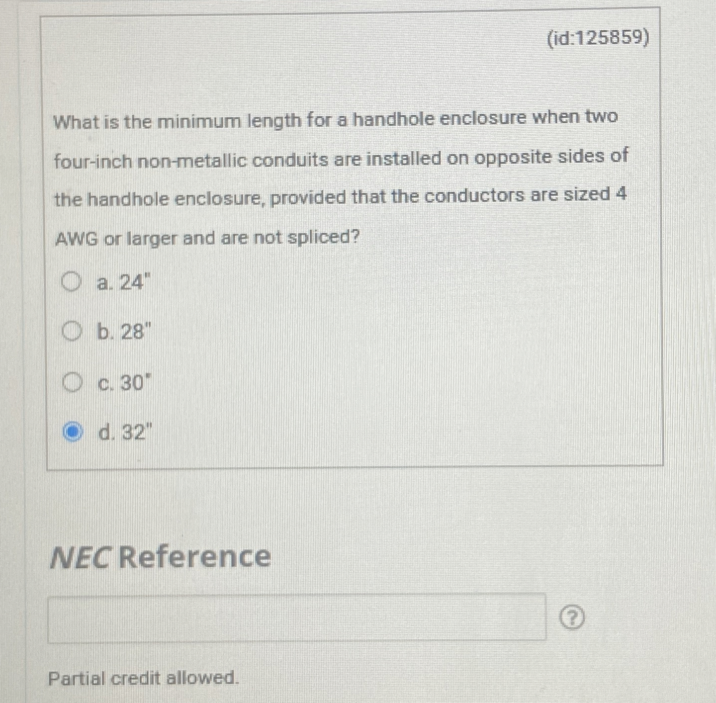 ( id: 1 2 5 8 5 9 ) What is the minimum length