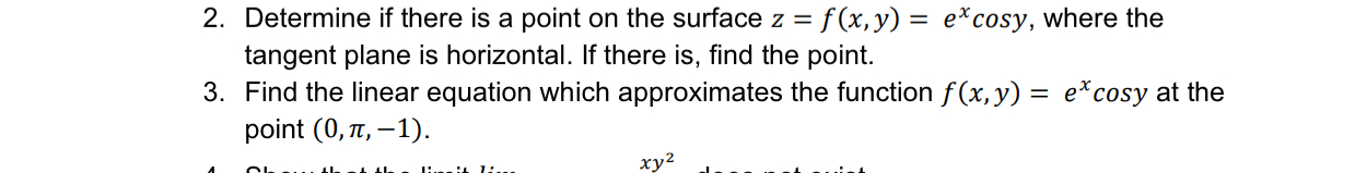 Determine if there is a point on the surface z =