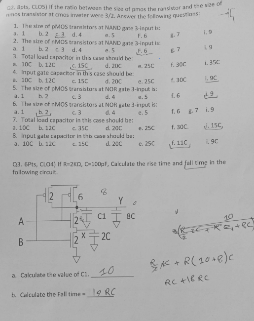 Q 2 . 8 pts , CLO 5 ) If the ratio between the