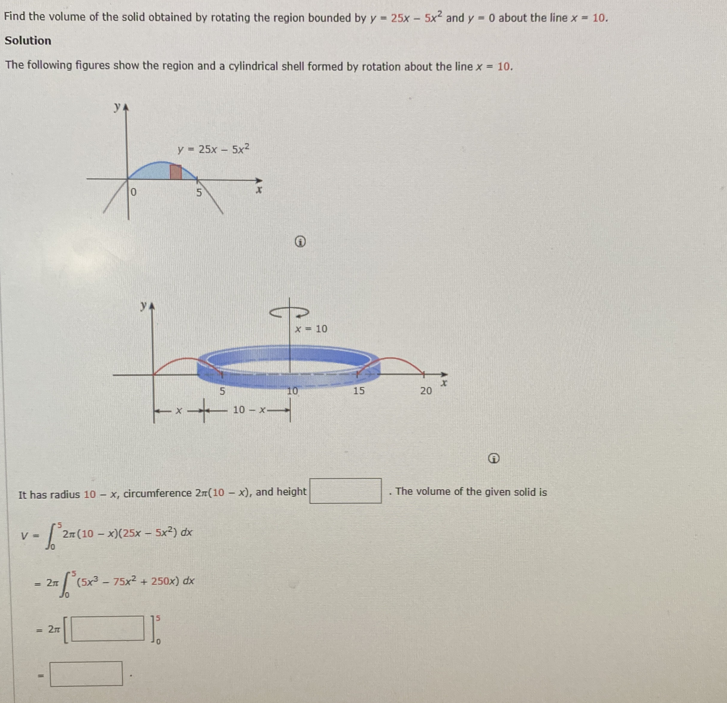 Find the volume of the solid obtained by rotating