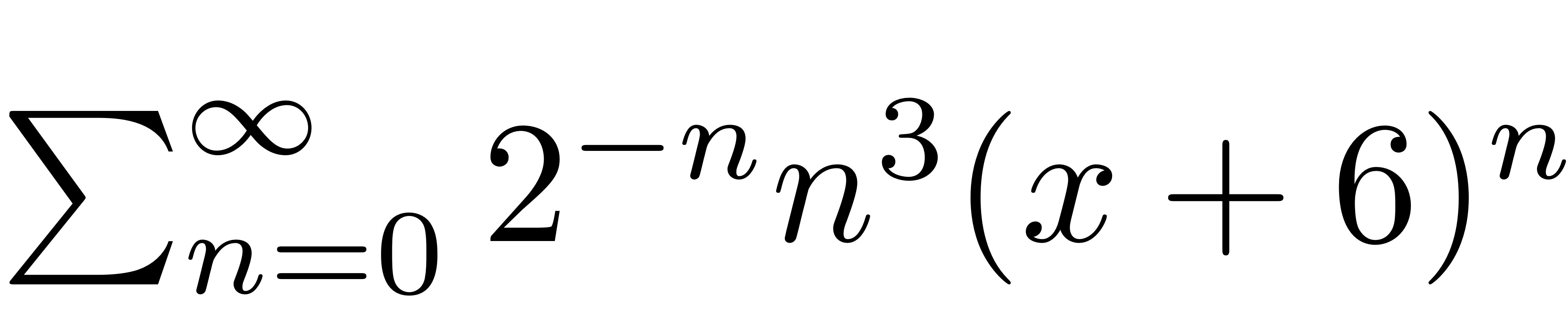 n = 0 2 - n n 3 ( x + 6 ) n Find the radius and
