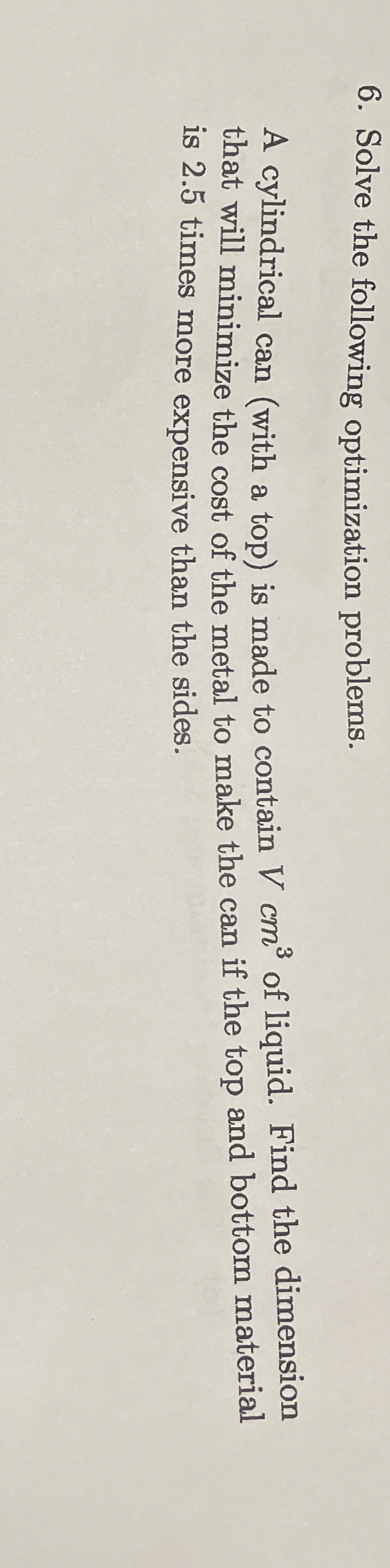 Solve the following optimization problems. A