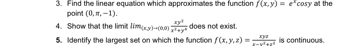 Find the linear equation which approximates the
