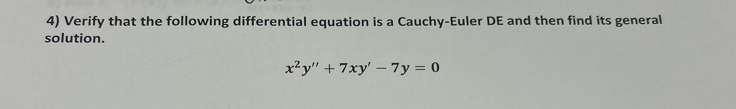 Verify that the following differential equation