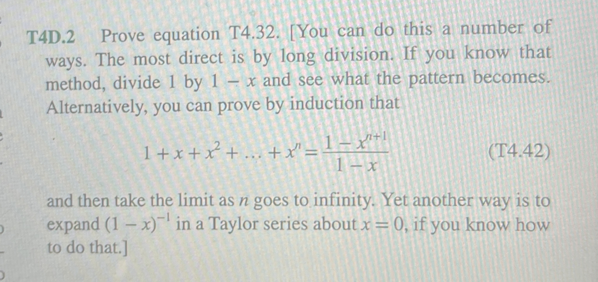 T 4 D . 2 Prove equation T 4 . 3 2 . [ You can do