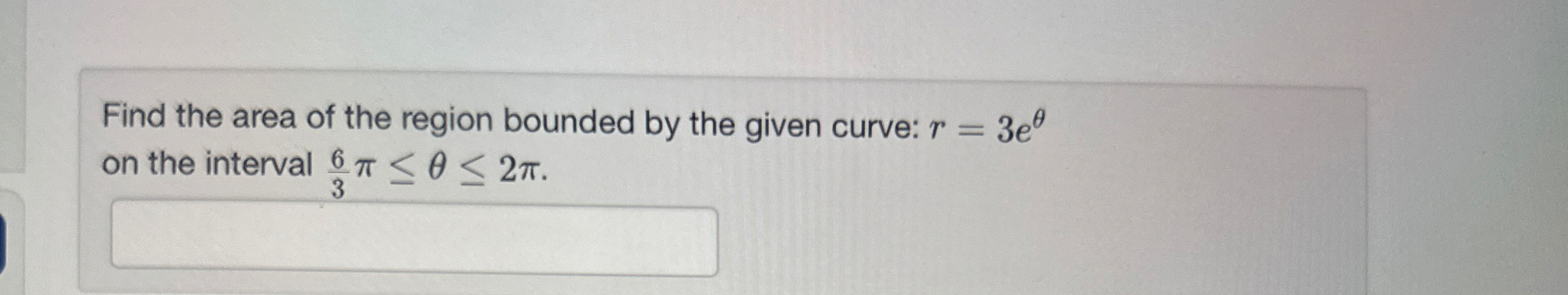 Find the area of the region bounded by the given