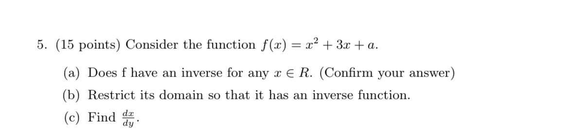( 1 5 points ) Consider the function f ( x ) = x