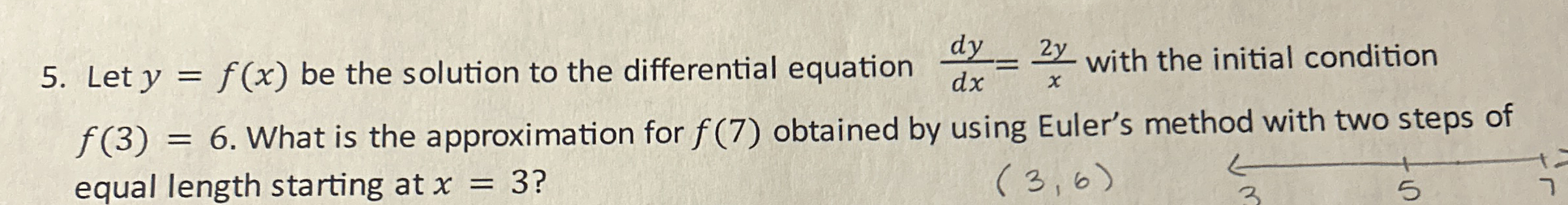 Let y = f ( x ) be the solution to the