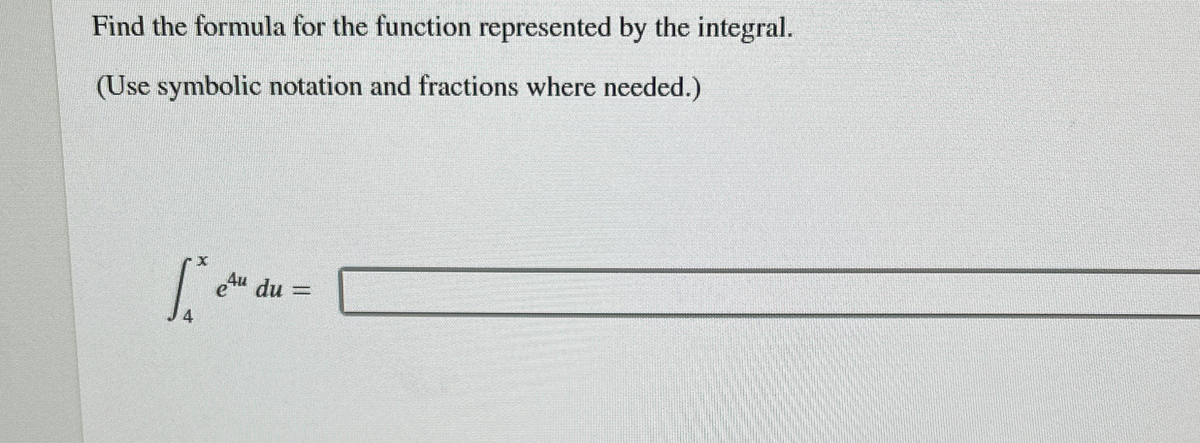 Find the formula for the function represented by