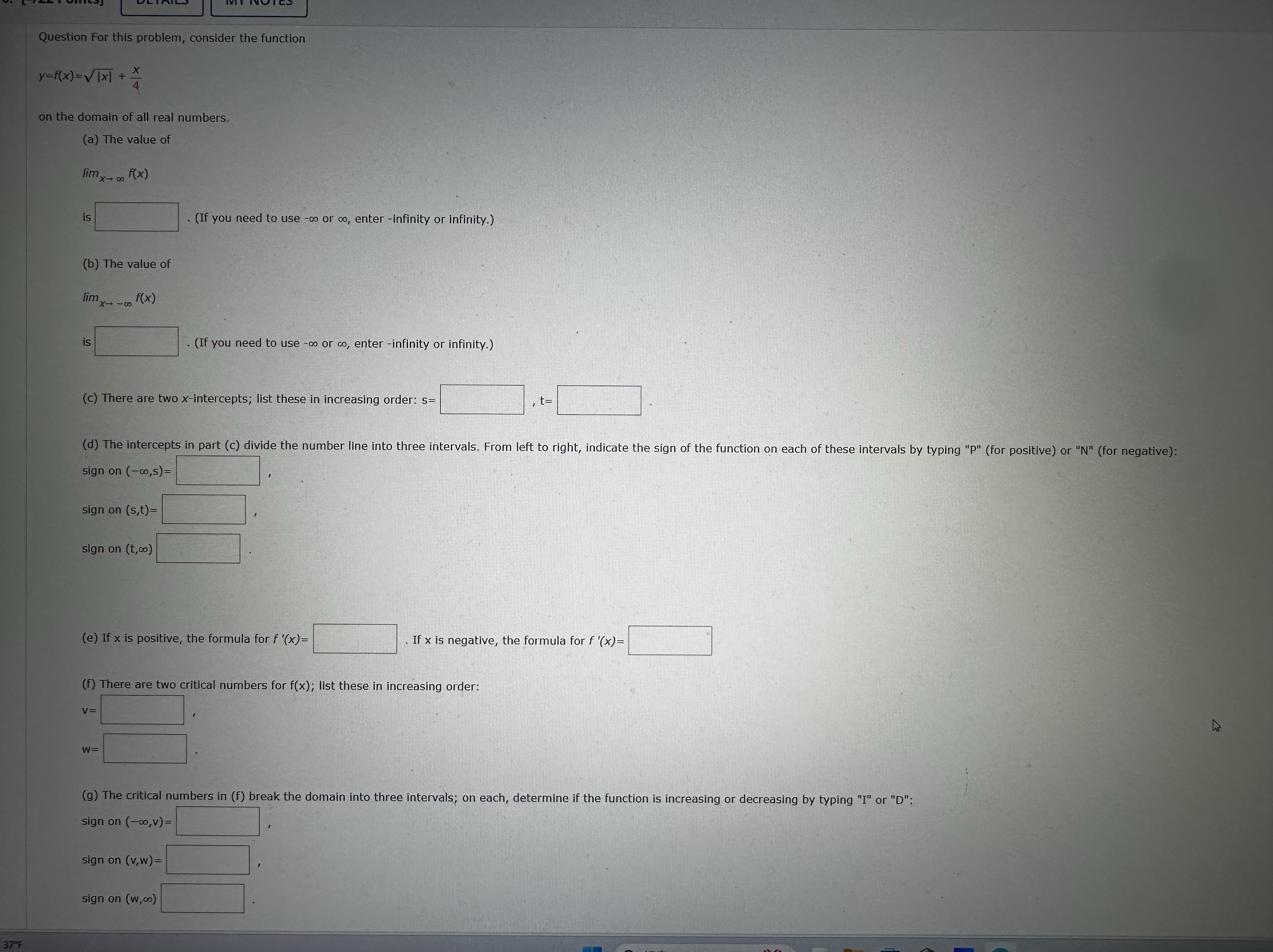 Question For this problem, consider the function