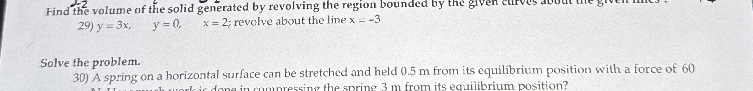 Find the volume of the solid generated by