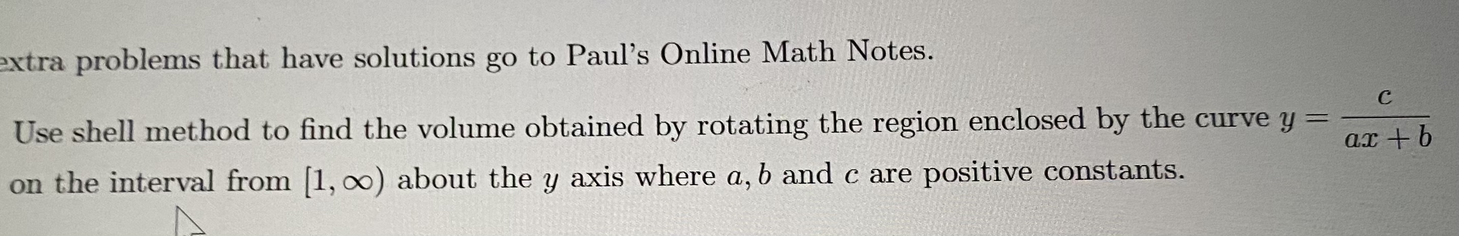 Use shell method to find the volume obtained by