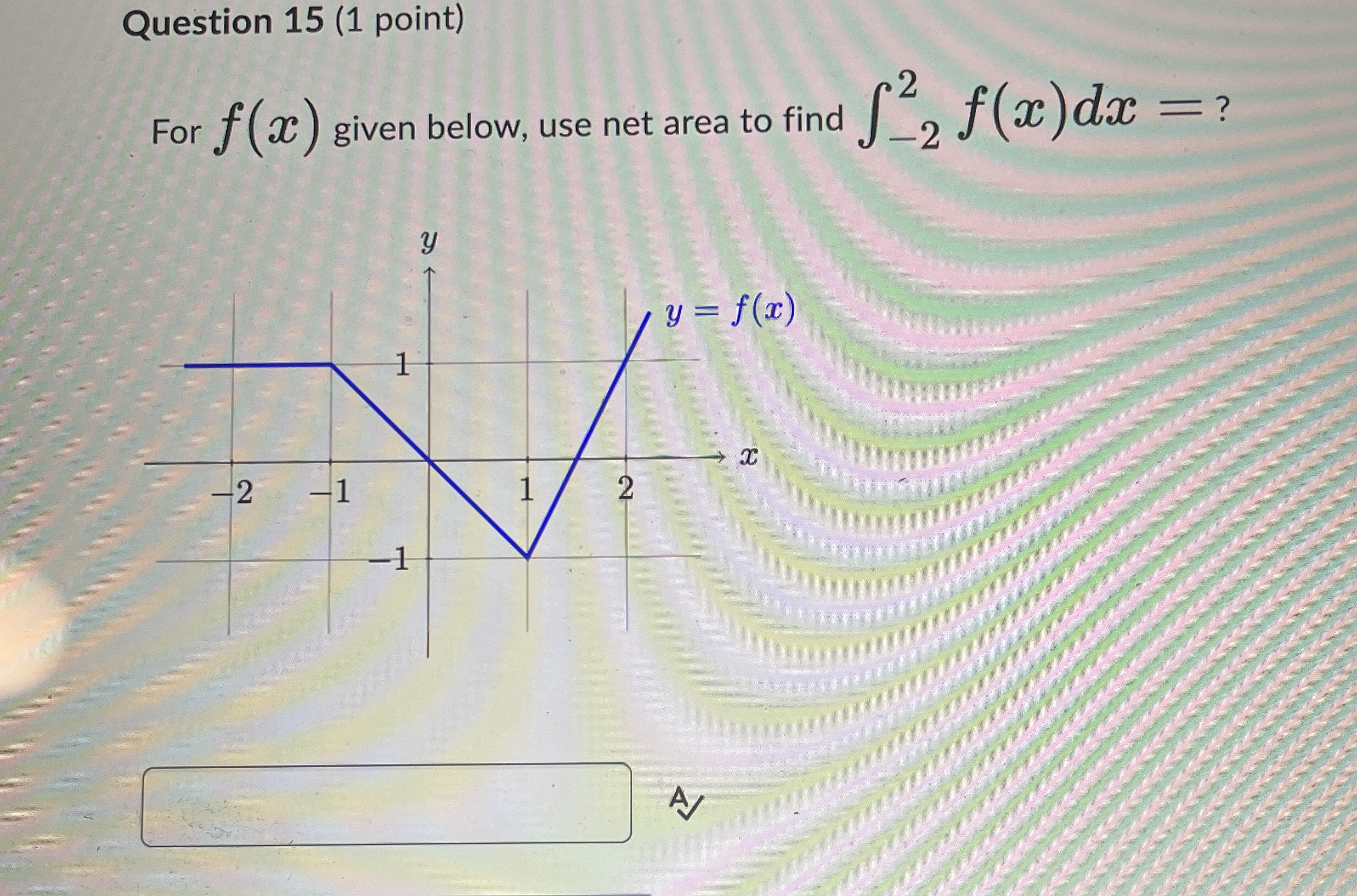 Question 1 5 ( 1 point ) For f ( x ) given below,