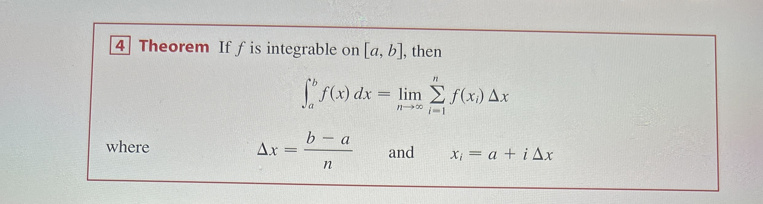 Use the form of the definition of the integral