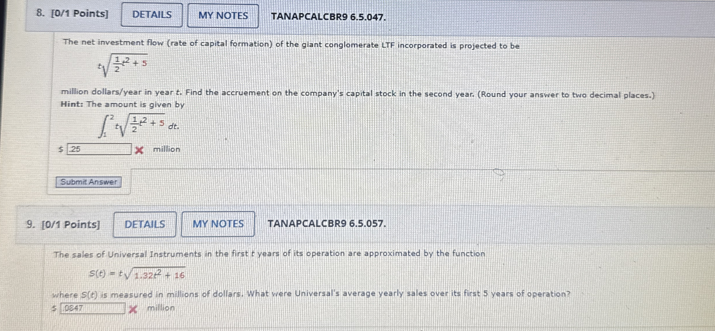 [ 0 / 1 Points ] TANAPCALCBR 9 6 . 5 . 0 4 7 .