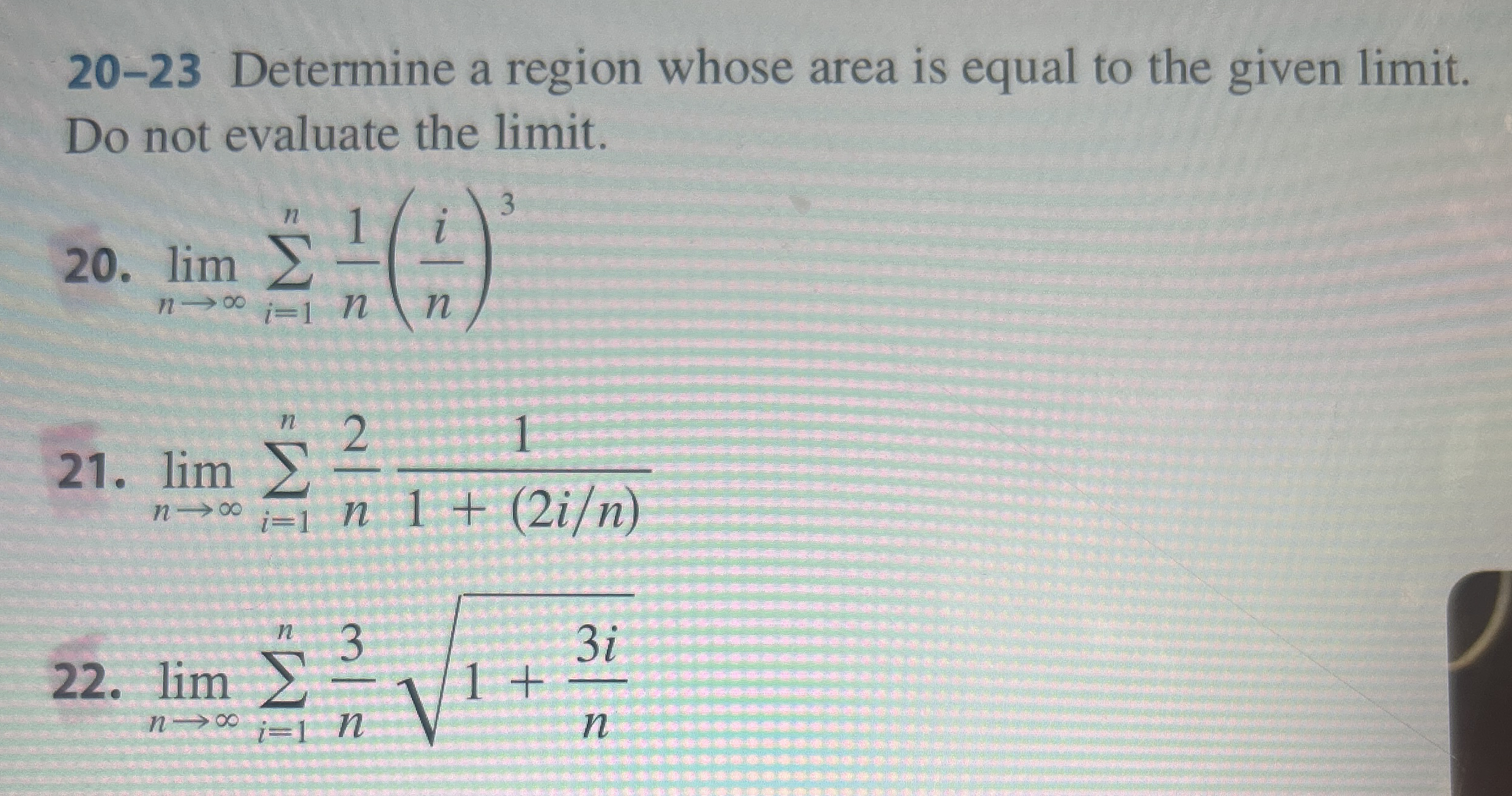 2 0 - 2 3 Determine a region whose area is equal