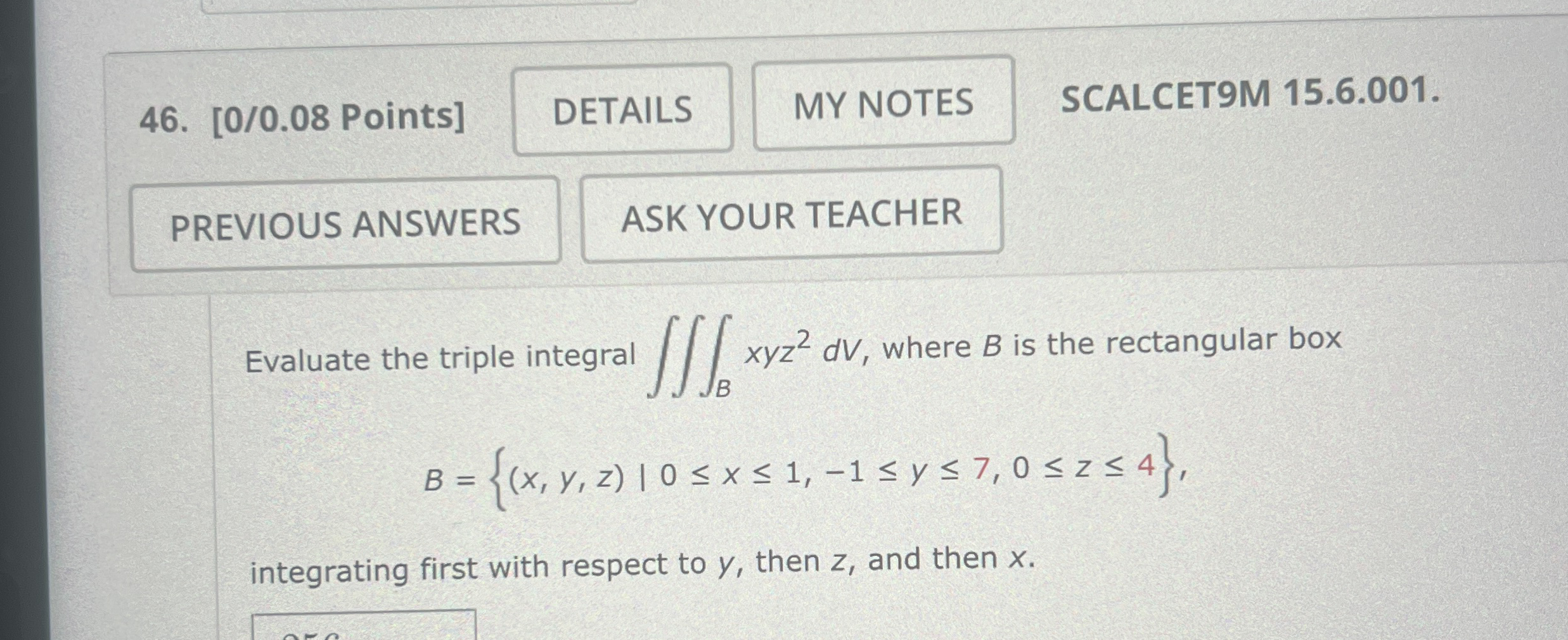 [ 0 / 0 . 0 8 Points ] SCALCET 9 M 1 5 . 6 . 0 0