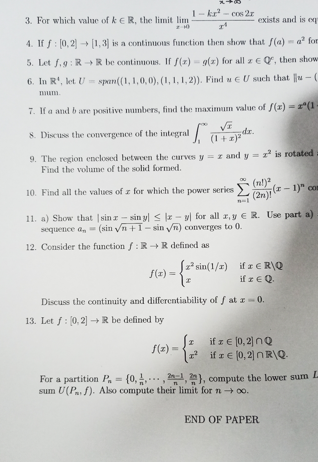 For which value of kinR, the limit lim x 0 1 - k