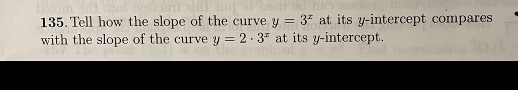 Tell how the slope of the curve y = 3 x at its y