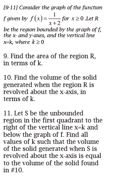 [ 9 - 1 1 ] Consider the graph of the function f
