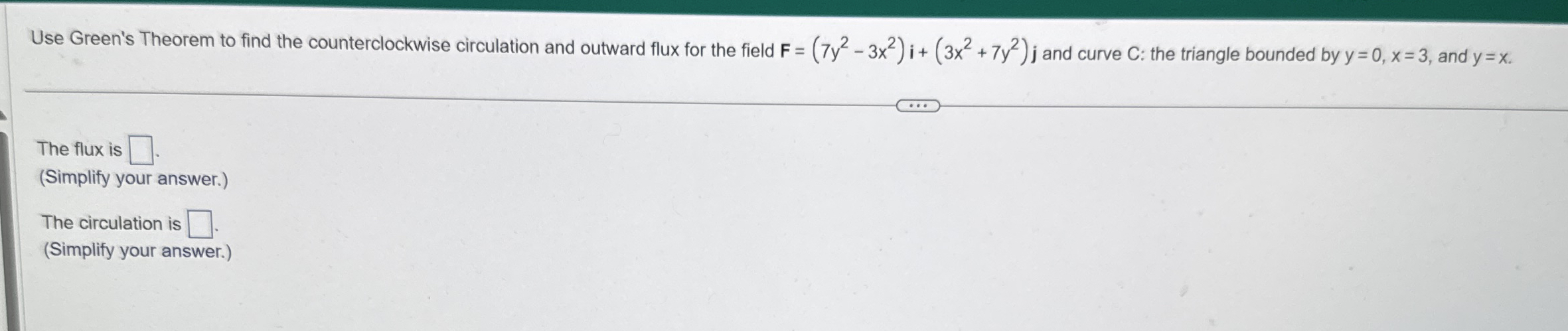 Use Green's Theorem to find the counterclockwise
