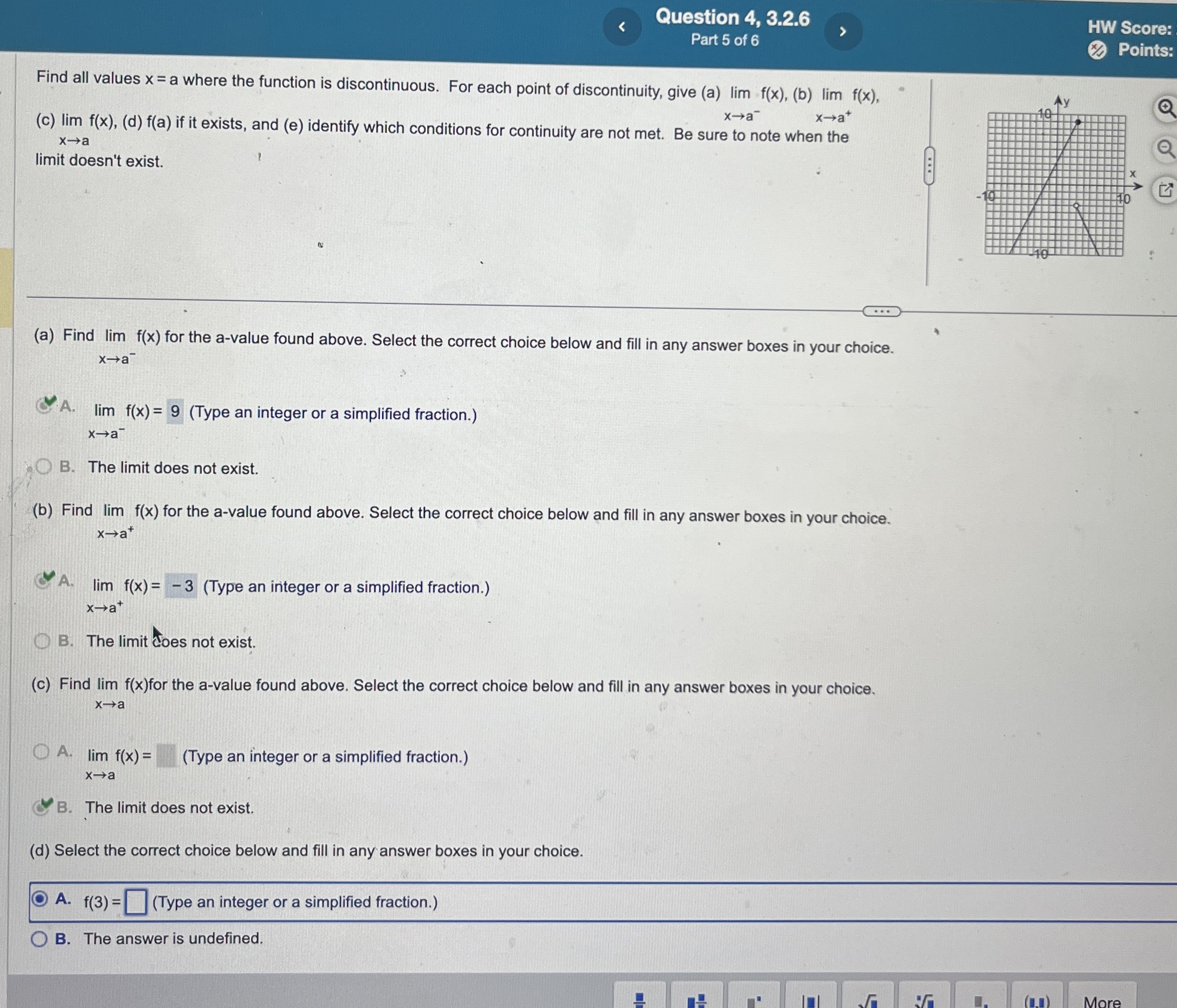 Question 4 , 3 . 2 . 6 Part 5 of 6 HW Score: