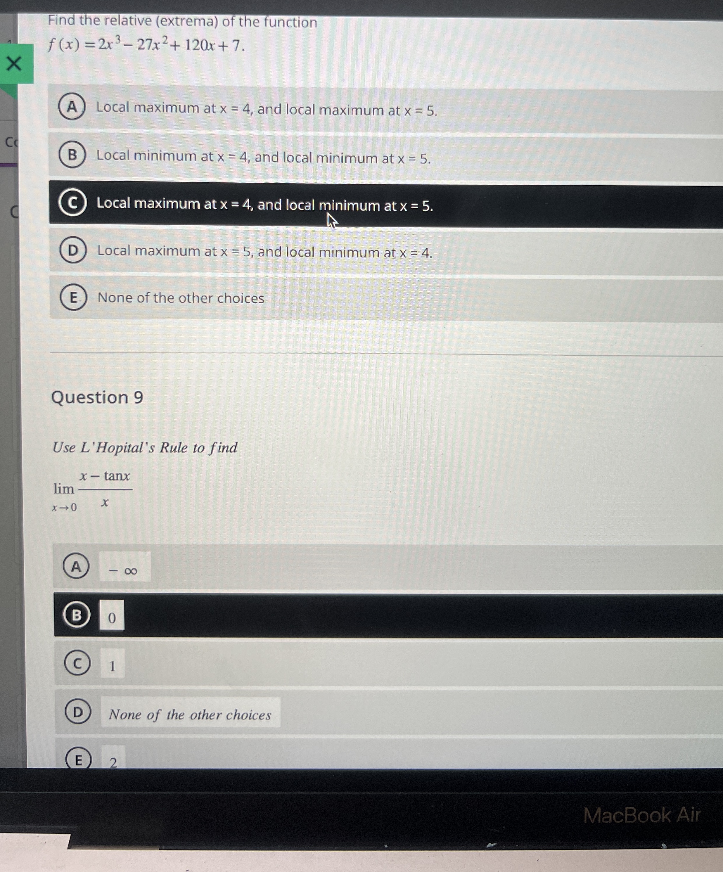Find the relative ( extrema ) of the function f (