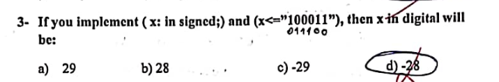 3 - If you implement ( x : in signed; ) and ( x 1