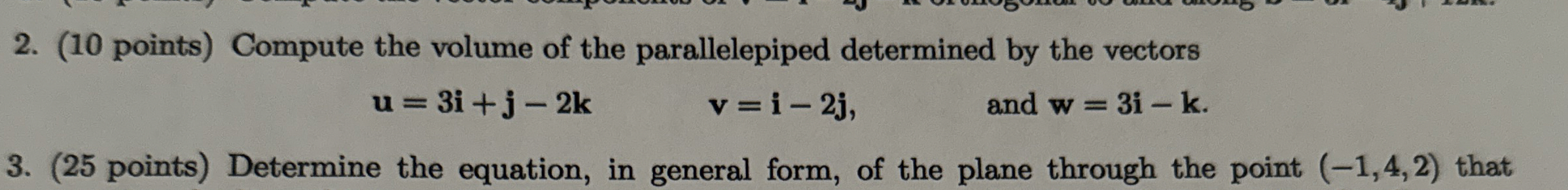 ( 1 0 points ) Compute the volume of the