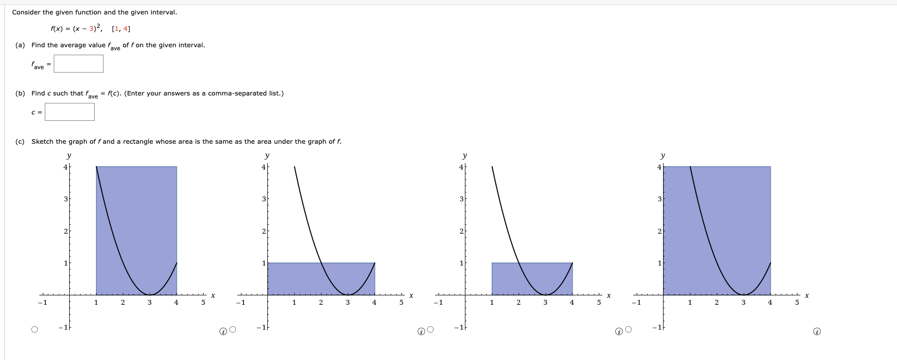 ( c ) Sketch the graph of \ ( f \ ) and a