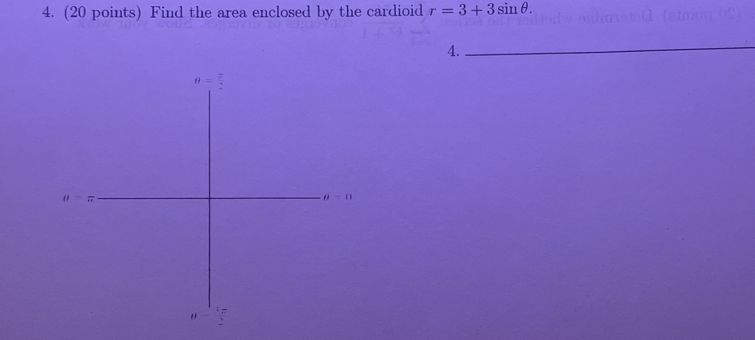 ( 2 0 points ) Find the area enclosed by the