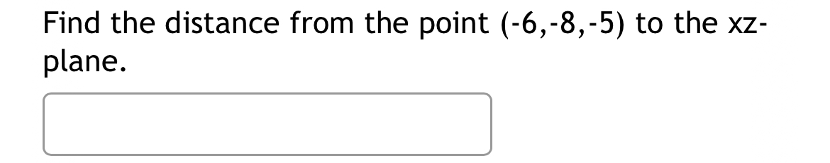 Find the distance from the point ( - 6 , - 8 , -