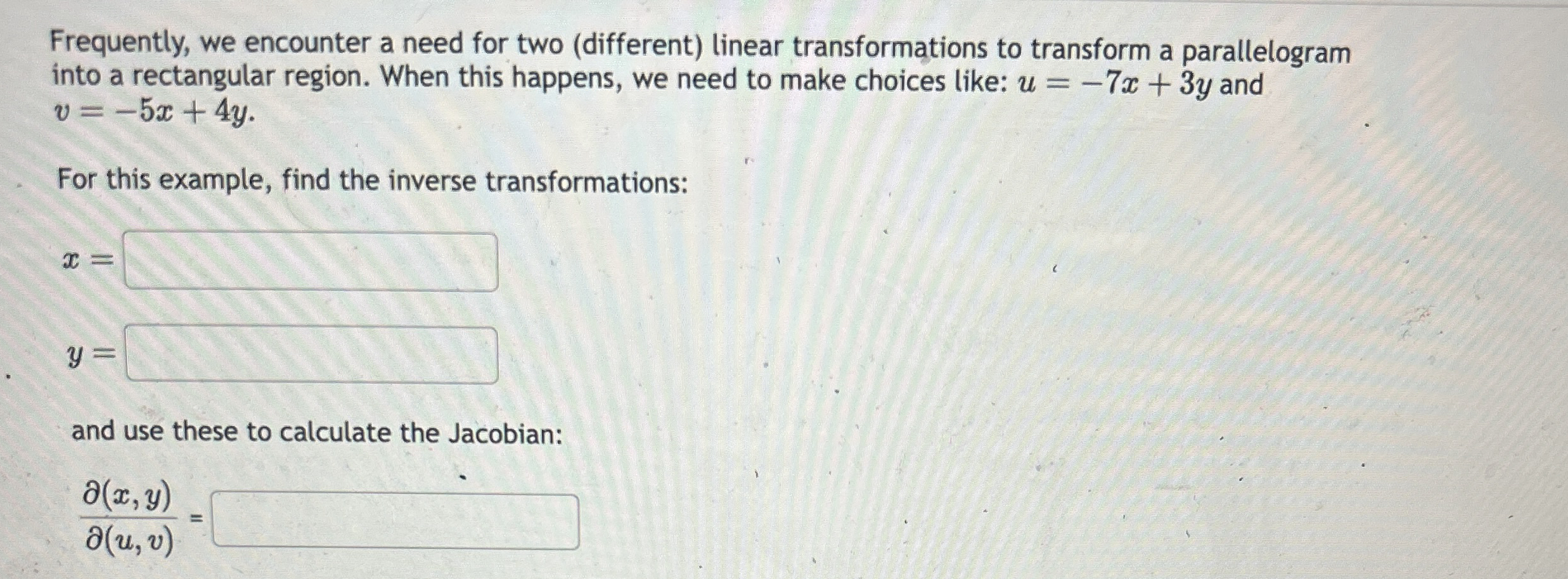 Frequently, we encounter a need for two (
